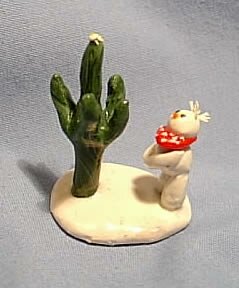 Sagura Catus Snowman Unique Miniature Gift