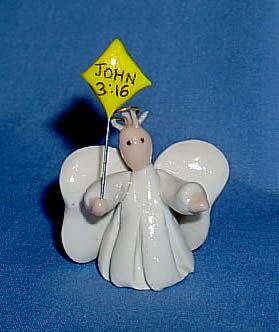 Inspirational Verse John 3:16 Miniature Angel