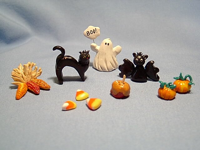 Miniature Handmade Unique Halloween Set