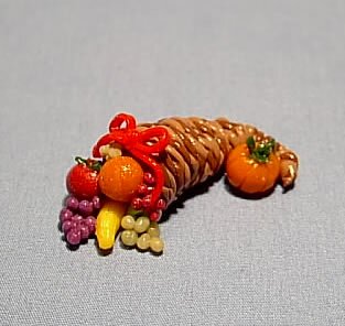 Miniature handmade Unique Cornucopia