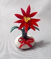 Christmas Poinsettia Unique Miniature Collectible Gift