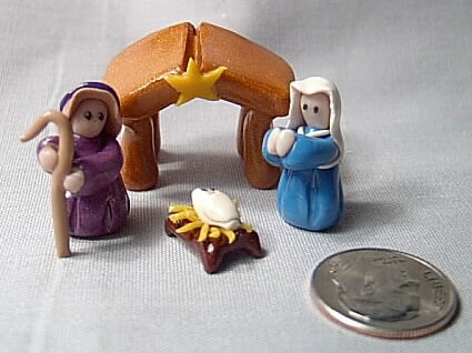 Nativity Set Miniature Collectible Gift for Collectors 