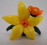 Yellow Flower with Butterfly