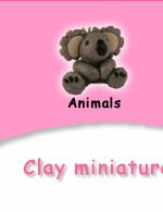 Hand crafted clay miniature animals.